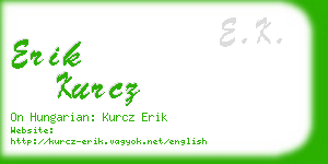 erik kurcz business card